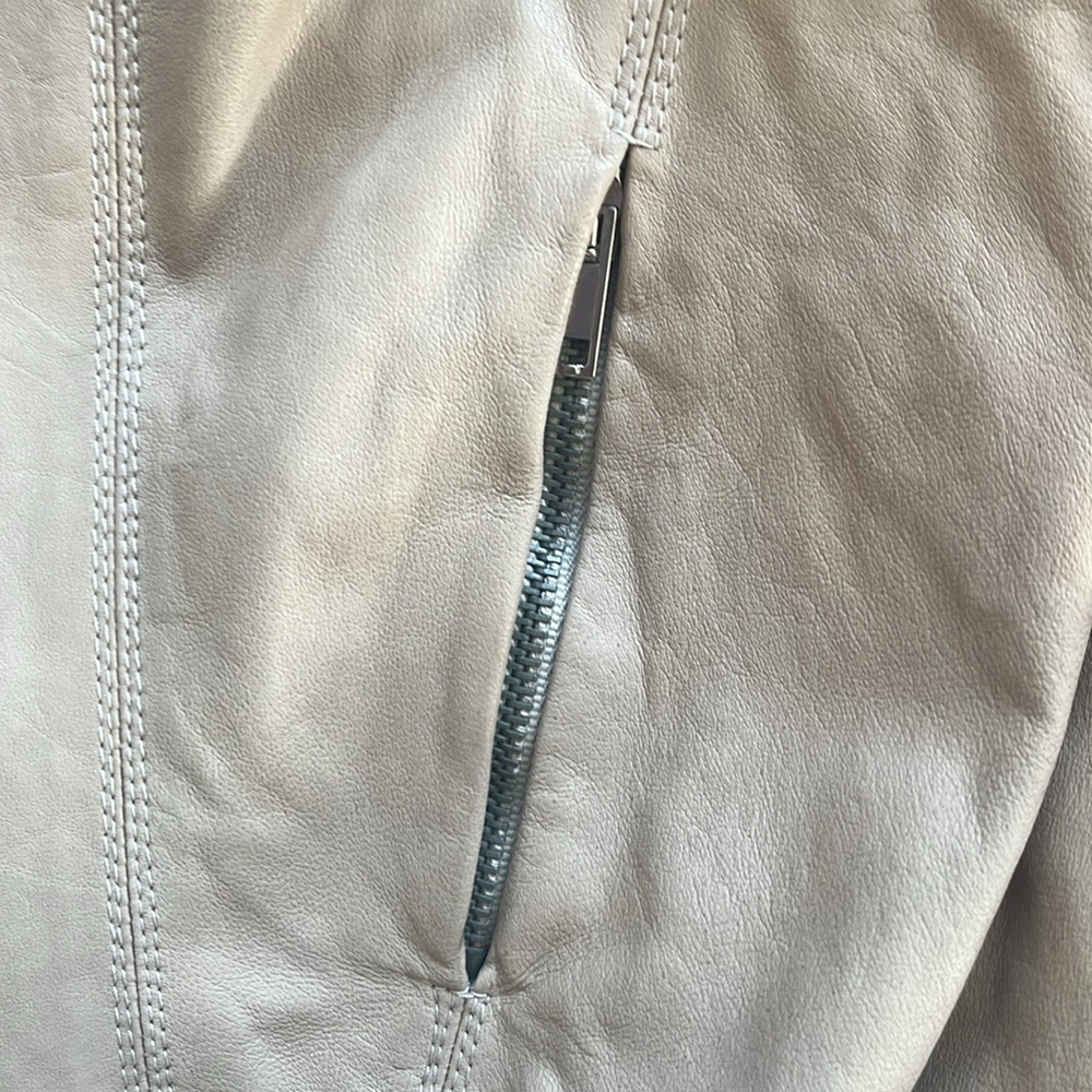 Rick Owens Tan Leather Jacket celebrity owned - Picture 12 of 15